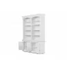 Nova Solo Halifax Double-Bay Hutch Unit - Angled with Opened Cabinet - Nova Solo Halifax Double-Bay Hutch Unit - Angled with Opened Cabinet