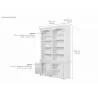 Nova Solo Halifax Double-Bay Hutch Unit - Dimension - Nova Solo Halifax Double-Bay Hutch Unit - Dimension