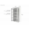 Nova Solo Provence Double Vitrine - Storage & Display Cabinet - Dimension
