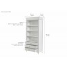 Nova Solo Skansen Bookcase, with 3 Drawers - Dimension