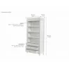 Nova Solo Skansen Bookcase, with 3 Drawers - Dimension - Nova Solo Skansen Bookcase, with 3 Drawers - Dimension