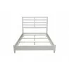 Alpine Furniture Flynn Retro Full Bed w/ Slat Back Headboard, White - Front Angle - Alpine Furniture Flynn Retro Full Bed w/ Slat Back Headboard, White - Front Angle