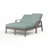Laguna Double Chaise Lounge in Cast Mist, No Welt - Front Side Angle - Laguna Double Chaise Lounge in Cast Mist, No Welt - Front Side Angle