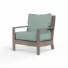 Laguna Club Chair in Cast Mist, No Welt - Front Side Angle - Laguna Club Chair in Cast Mist, No Welt - Front Side Angle