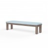 Laguna Dining Bench in Canvas Skyline, No Welt - Front Side Angle