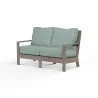 Laguna Loveseat in Cast Mist, No Welt - Front Side Angle - Laguna Loveseat in Cast Mist, No Welt - Front Side Angle