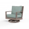 Laguna Swivel Club Rocker in Cast Mist, No Welt - Front Side Angle