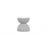 Azzurro Living Cabo Side Table With Natural Aluminum Frame And Beach White And All-Weather Wicker - Front