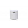 Azzurro Living Cabo Tank Cover Side Table With White Rock Concrete Frame And White Rock Concrete - Front
