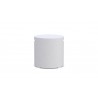 Azzurro Living Cabo Tank Cover Side Table With White Rock Concrete Frame And White Rock Concrete - Back