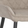 Sunpan Iryne Dining Chair in Bounce Stone - Set of Two - Seat Closeup Angle