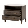 Essentials For Living Cambria 2-Drawer Nightstand - Front Side Opened Angle