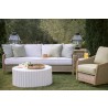 Sunset West Cambria Swivel Club Chair in Canvas Canvas w/ Self Welt