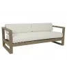 Coastal Teak Sofa in Canvas Canvas, No Welt - Front Side Angle - Coastal Teak Sofa in Canvas Canvas, No Welt - Front Side Angle