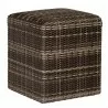 Woodard Et Cetera Woven Reticulated Cube in Calico - Angled - Woodard Et Cetera Woven Reticulated Cube in Calico - Angled