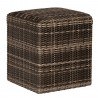 Woodard Et Cetera Aruba Reticulated Cube in Charcoal Gray