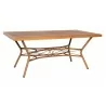 Woodard Rectangular Slatted Top Umbrella Dining Table - Woodard Rectangular Slatted Top Umbrella Dining Table