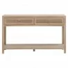 Essentials For Living Cane 2-Drawer Entry Console - Smoke Gray Oak, Smoke Gray Cane - Front Angle - Essentials For Living Cane 2-Drawer Entry Console - Smoke Gray Oak, Smoke Gray Cane - Front Angle