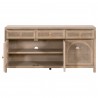 Essentials For Living Cane Media Sideboard - Front with Opened Drawer