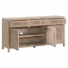 Essentials For Living Cane Media Sideboard - Anled View with Opened Drawer