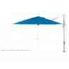 10' Square Cantilever Umbrella - 9 oz Marine Grade Acrylic