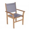 Royal Teak Captiva Sling Stacking Chair Gray