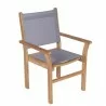 Royal Teak Captiva Sling Stacking Chair Gray - Royal Teak Captiva Sling Stacking Chair Gray
