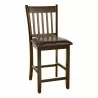 Capitola Faux Marble 5 Piece Pub Set, Espresso - Seat Angled - Capitola Faux Marble 5 Piece Pub Set, Espresso - Seat Angled