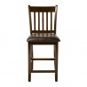 Capitola Faux Marble 5 Piece Pub Set, Espresso - Seat Front