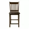 Capitola Faux Marble 5 Piece Pub Set, Espresso - Seat Front - Capitola Faux Marble 5 Piece Pub Set, Espresso - Seat Front