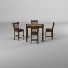 Capitola Faux Marble 5 Piece Pub Set, Espresso - Set Front