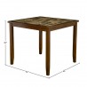 Capitola Faux Marble 5 Piece Pub Set, Espresso - Table Dimensions
