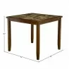 Capitola Faux Marble 5 Piece Pub Set, Espresso - Table Dimensions - Capitola Faux Marble 5 Piece Pub Set, Espresso - Table Dimensions