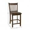 Capitola Faux Marble 5 Piece Pub Set, Espresso - Seat Dimensions