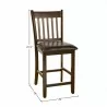 Capitola Faux Marble 5 Piece Pub Set, Espresso - Seat Dimensions - Capitola Faux Marble 5 Piece Pub Set, Espresso - Seat Dimensions