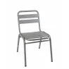 Capri Stacking Side Chair - Powder Coated Aluminum - Soft Gray - Capri Stacking Side Chair - Powder Coated Aluminum - Soft Gray