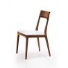 Capri Dining Chair In Solid Walnut And White  - White BG