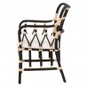 Essentials For Living Caprice Arm Chair in Black Rattan - Side