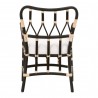 Essentials For Living Caprice Arm Chair in Black Rattan - Back View