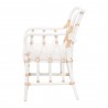 Essentials For Living Caprice Arm Chair in Blanche Snow White Rattan - Side View