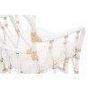 Essentials For Living Caprice Arm Chair in Blanche Snow White Rattan - Seat Arm Top Angle