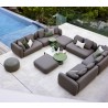 Cane-Line Capture Pouf Taupe Set