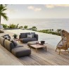 Cane-Line Capture Coffee Table Base Teak Outdoor Angle View