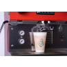a Pavoni Fiamma "Caravel" 1 Group Direct Water Line Espresso Machine In Black - Lifestyle