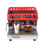 La Pavoni Fiamma "Caravel" 2 Group Direct Water Line Espresso Machine In Red - Front
