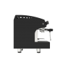 La Pavoni Fiamma "Caravel" 2 Group Direct Water Line Espresso Machine In Black - Side