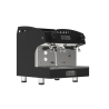 a Pavoni Fiamma "Caravel" 1 Group Direct Water Line Espresso Machine In Black - Angled