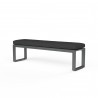 Redondo Dining Bench in Spectrum Carbon, No Welt - Front Side Angle