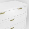 Carmel 6 Drawer Chest in White - Detail