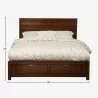 Carmel Full Size Storage Bed in Cappuccino - Dimensions - Carmel Full Size Storage Bed in Cappuccino - Dimensions